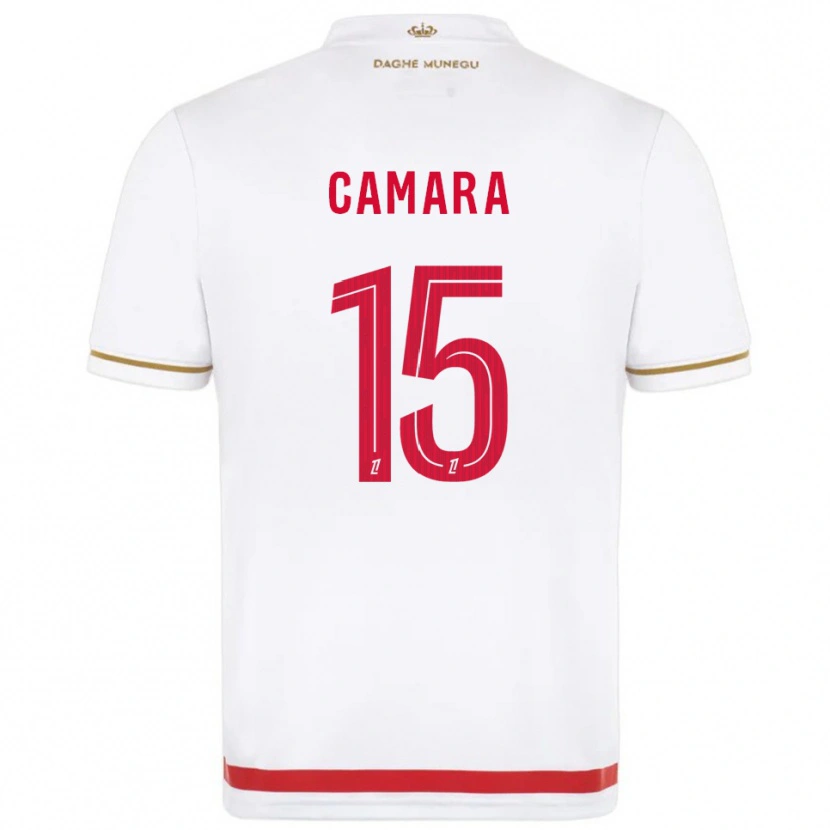 Danxen Kid Lamine Camara #15 Red  White Home Jersey 2025/26 T-Shirt