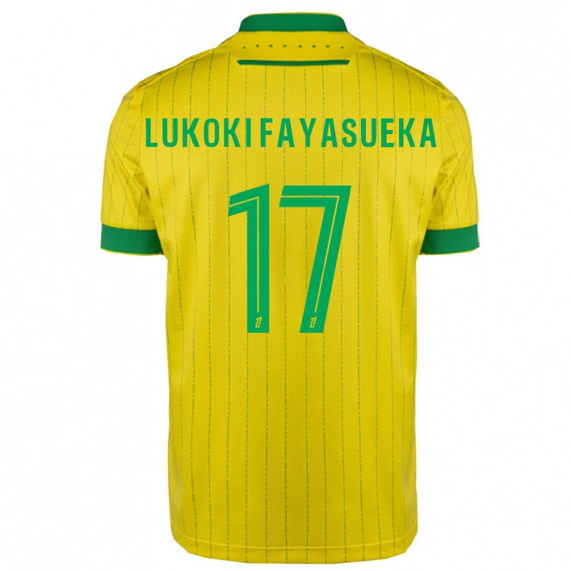Danxen Kid Kévin Lukoki Fayasueka #17 Yellow Green Home Jersey 2025/26 T-Shirt