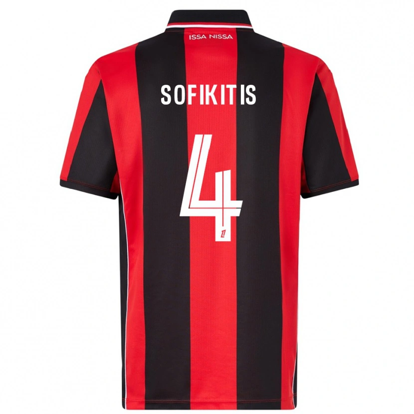 Danxen Kid Yanis Sofikitis #4 Red Black Home Jersey 2025/26 T-Shirt