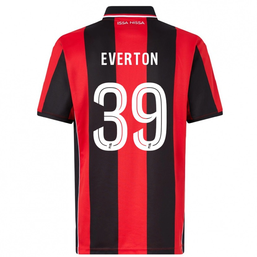 Danxen Kid Everton #39 Red Black Home Jersey 2025/26 T-Shirt