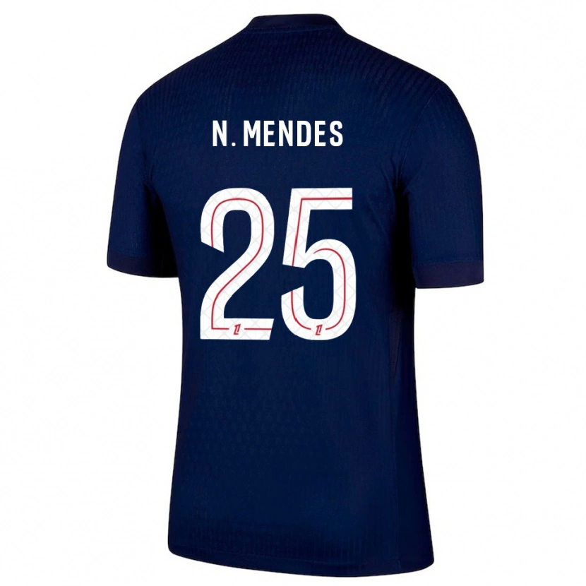 Danxen Kid Nuno Mendes #25 Navy Red Home Jersey 2025/26 T-Shirt