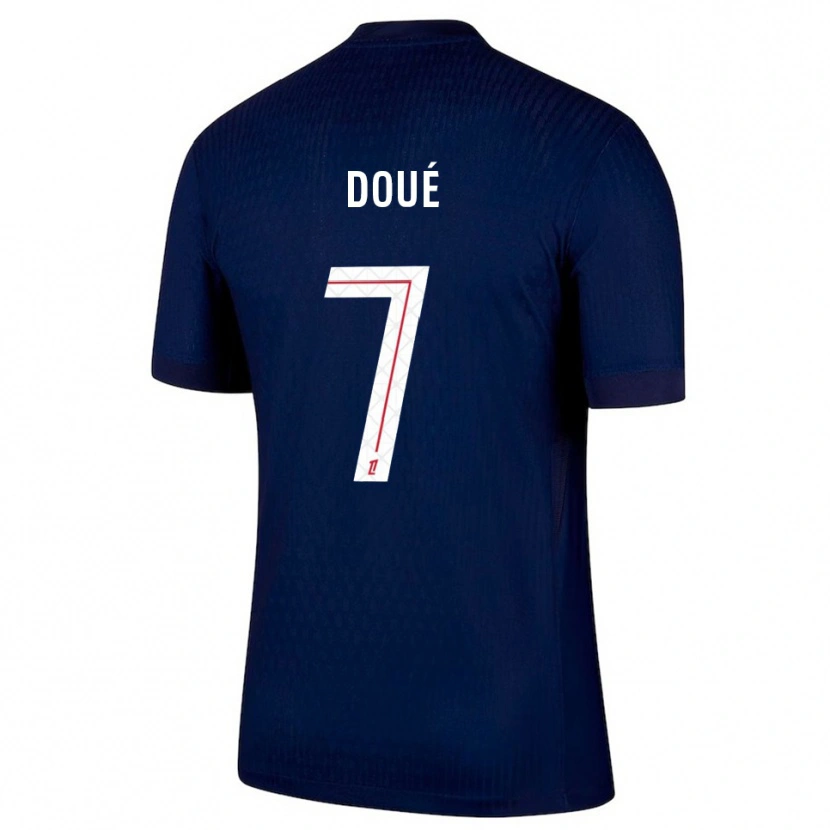 Danxen Kid Eddy Doué #7 Navy Red Home Jersey 2025/26 T-Shirt