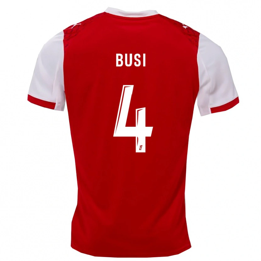 Danxen Kid Maxime Busi #4 Red White Home Jersey 2025/26 T-Shirt