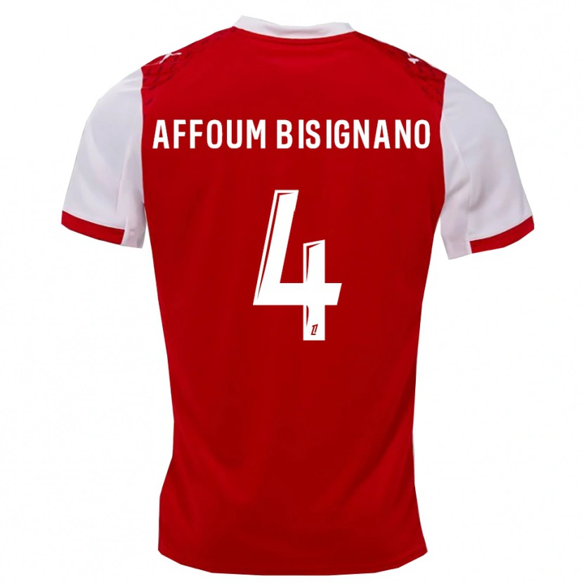 Danxen Kid Layan Affoum Bisignano #4 Red White Home Jersey 2025/26 T-Shirt
