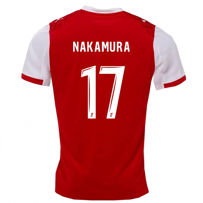 Danxen Kid Keito Nakamura #17 Red White Home Jersey 2025/26 T-Shirt