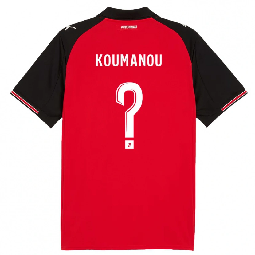 Danxen Kid Noa Koumanou #0 Red Black Home Jersey 2025/26 T-Shirt