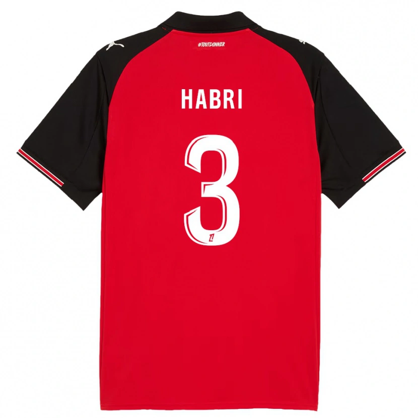 Danxen Kid Issa Habri #3 Red Black Home Jersey 2025/26 T-Shirt