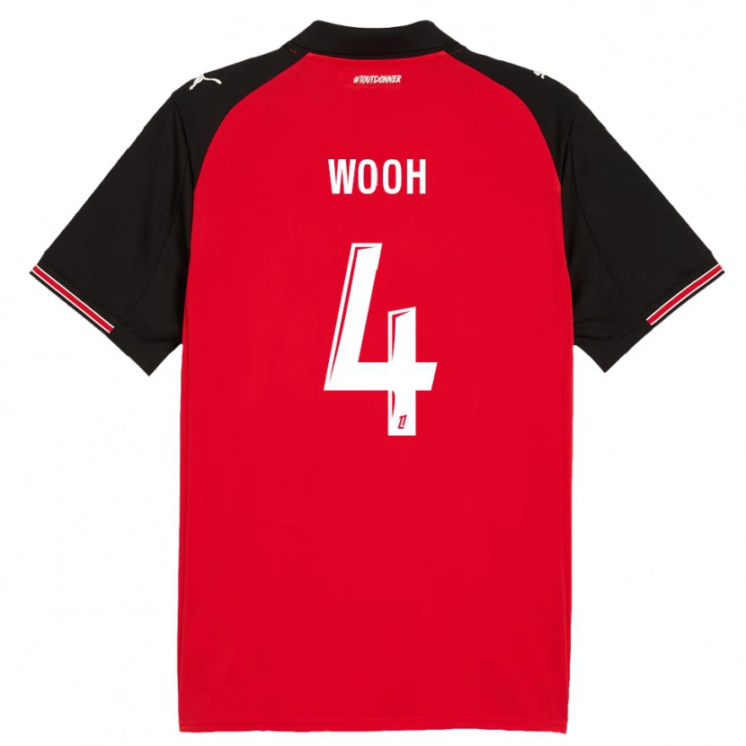 Danxen Kid Christopher Wooh #4 Red Black Home Jersey 2025/26 T-Shirt