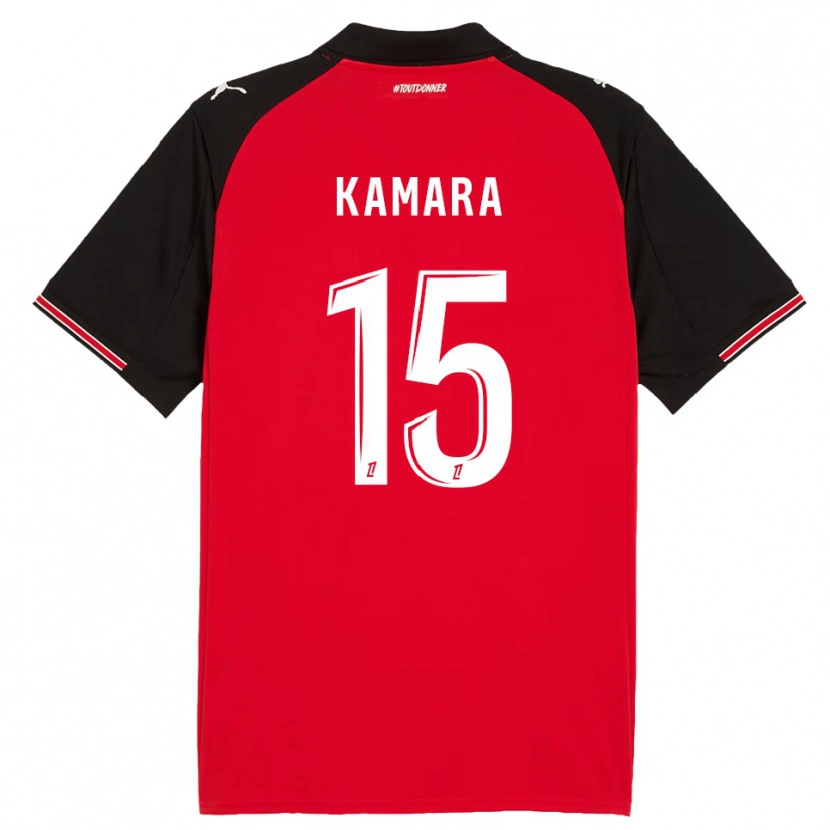 Danxen Kid Glen Kamara #15 Red Black Home Jersey 2025/26 T-Shirt