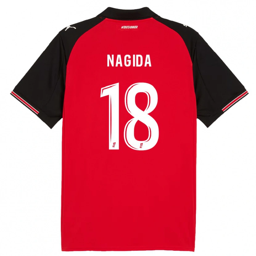 Danxen Kid Mahamadou Nagida #18 Red Black Home Jersey 2025/26 T-Shirt