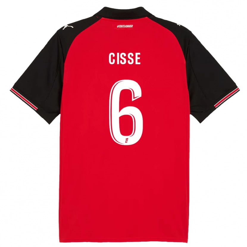Danxen Kid Djaoui Cissé #6 Red Black Home Jersey 2025/26 T-Shirt