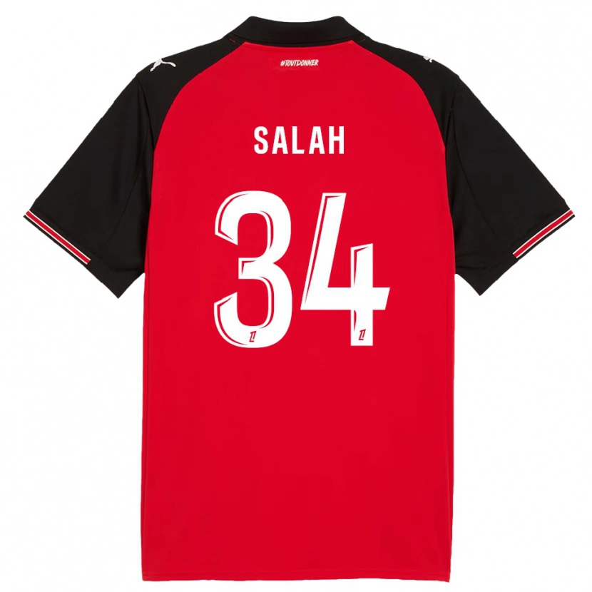 Danxen Kid Ibrahim Salah #34 Red Black Home Jersey 2025/26 T-Shirt