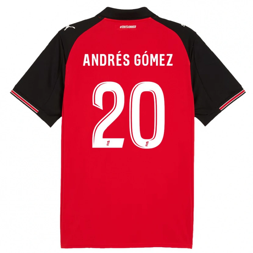 Danxen Kid Carlos Andrés Gómez #20 Red Black Home Jersey 2025/26 T-Shirt