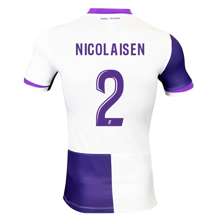 Danxen Kid Rasmus Nicolaisen #2 Purple White Home Jersey 2025/26 T-Shirt