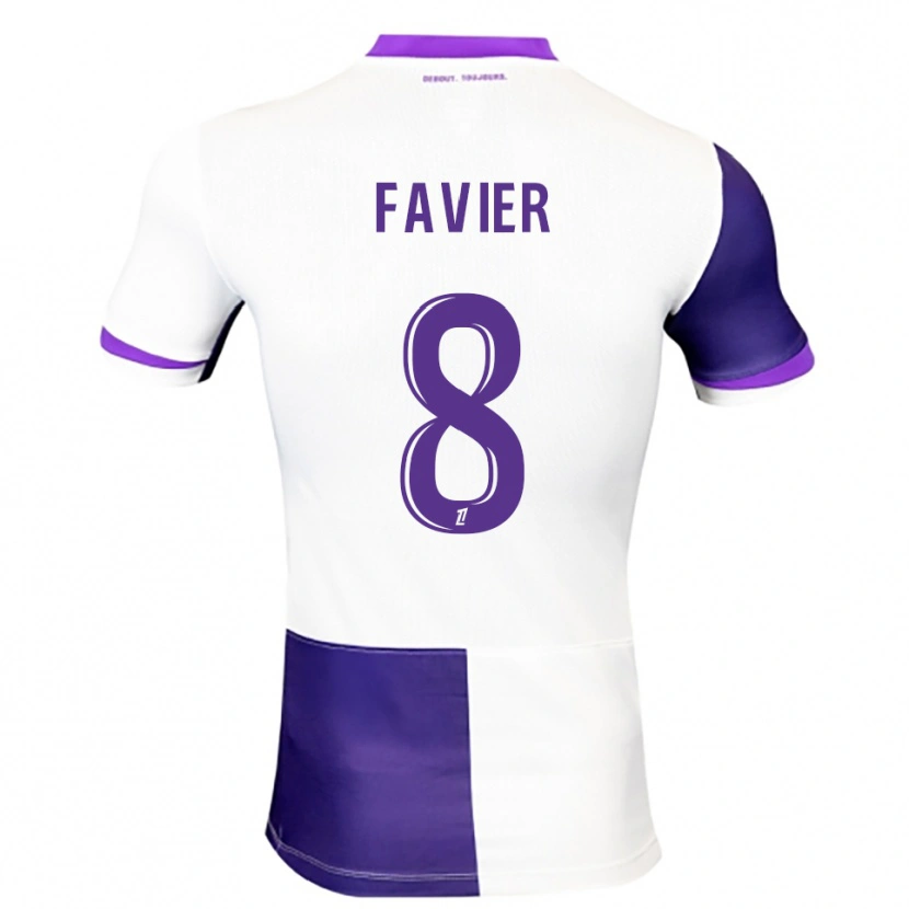 Danxen Kid Luca Favier #8 Purple White Home Jersey 2025/26 T-Shirt