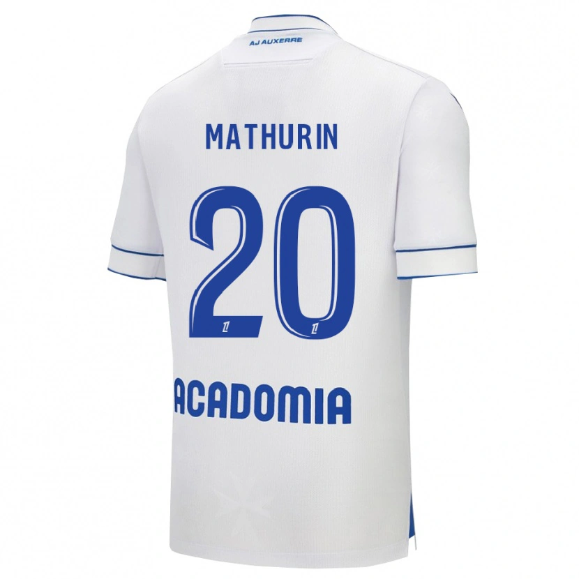 Danxen Kid Anis Mathurin #20 White Blue Home Jersey 2025/26 T-Shirt