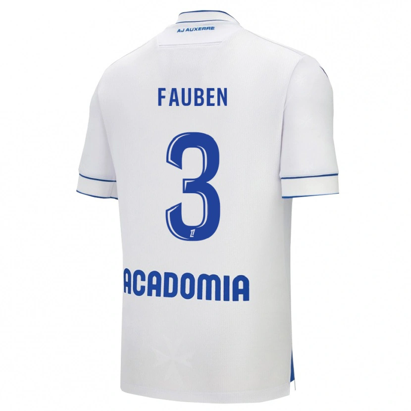 Danxen Kid Marc-Allan Fauben #3 White Blue Home Jersey 2025/26 T-Shirt