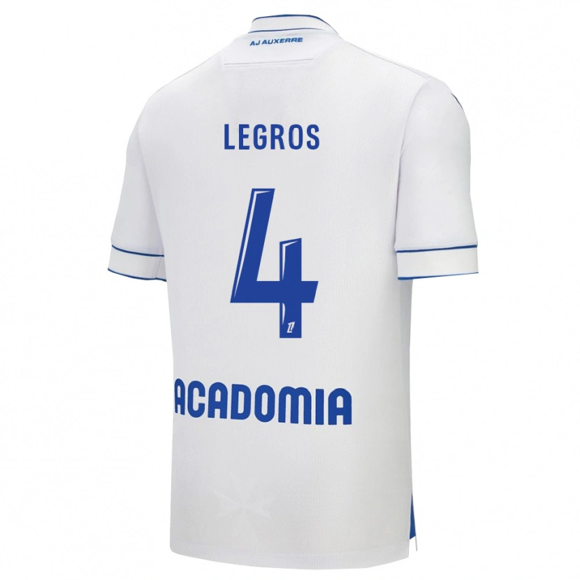 Danxen Kid Elikya Legros #4 White Blue Home Jersey 2025/26 T-Shirt