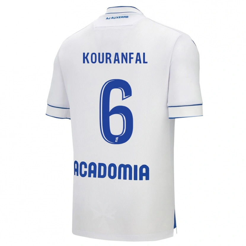 Danxen Kid Chamsedin Kouranfal #6 White Blue Home Jersey 2025/26 T-Shirt