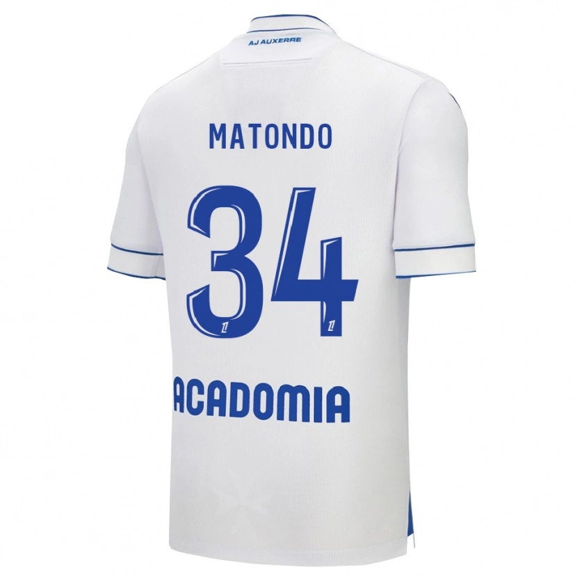 Danxen Kid Rudy Matondo #34 White Blue Home Jersey 2025/26 T-Shirt