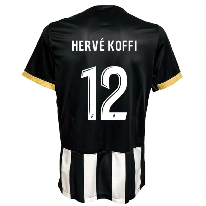 Danxen Kid Hervé Koffi #12 Black  White Home Jersey 2025/26 T-Shirt