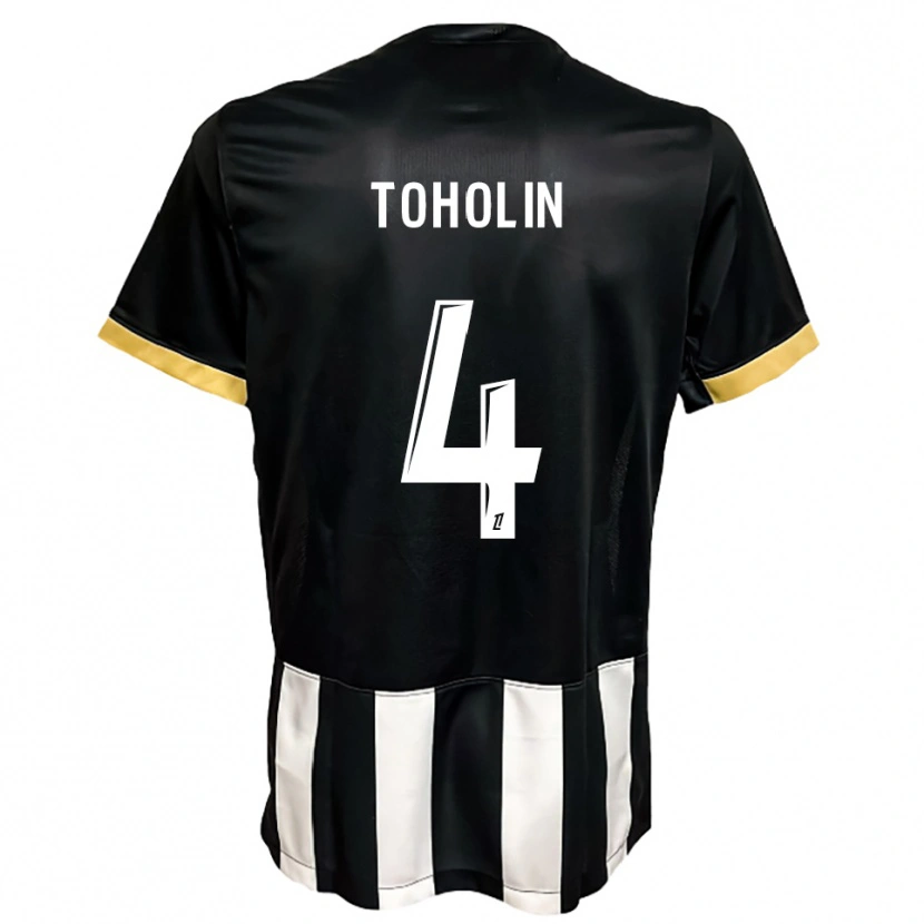 Danxen Kid Abdine Toholin #4 Black  White Home Jersey 2025/26 T-Shirt