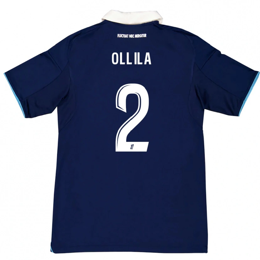 Danxen Kid Tuomas Ollila #2 Dark Blue White Home Jersey 2025/26 T-Shirt