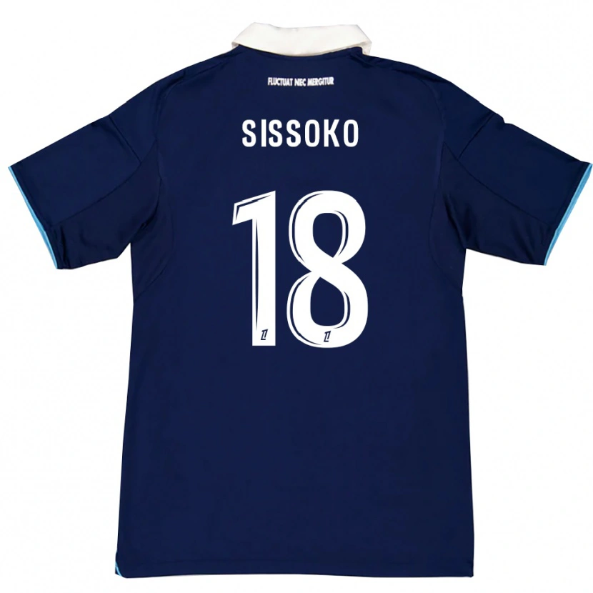Danxen Kid Omar Sissoko #18 Dark Blue White Home Jersey 2025/26 T-Shirt