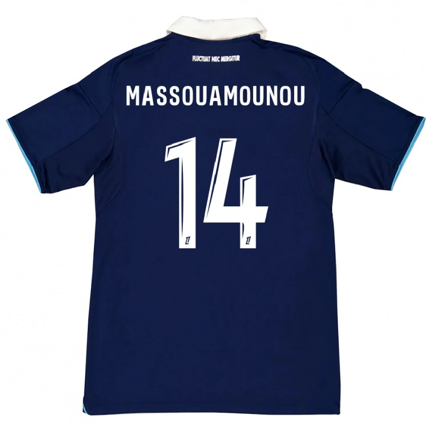 Danxen Kid Patino Massouamounou #14 Dark Blue White Home Jersey 2025/26 T-Shirt