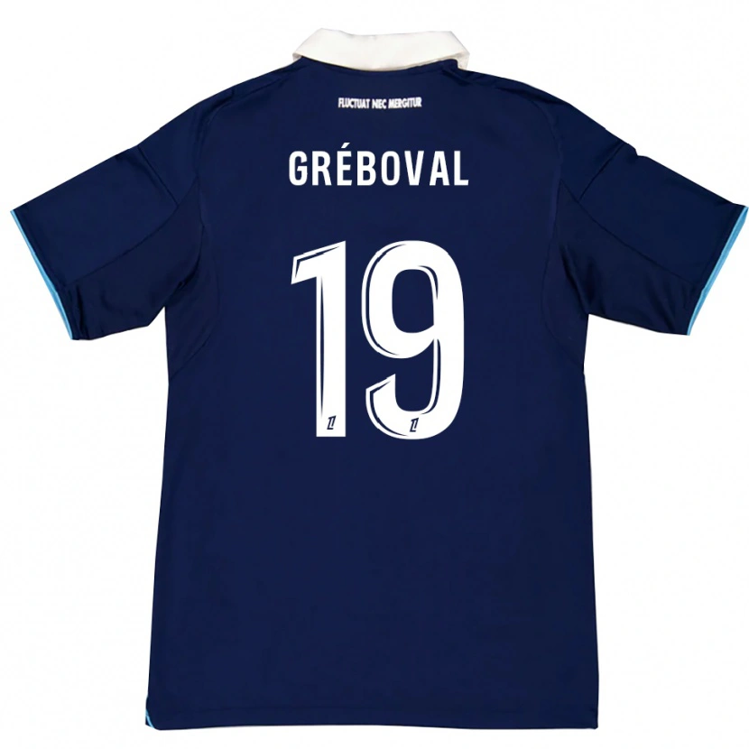 Danxen Kid Théa Gréboval #19 Dark Blue White Home Jersey 2025/26 T-Shirt