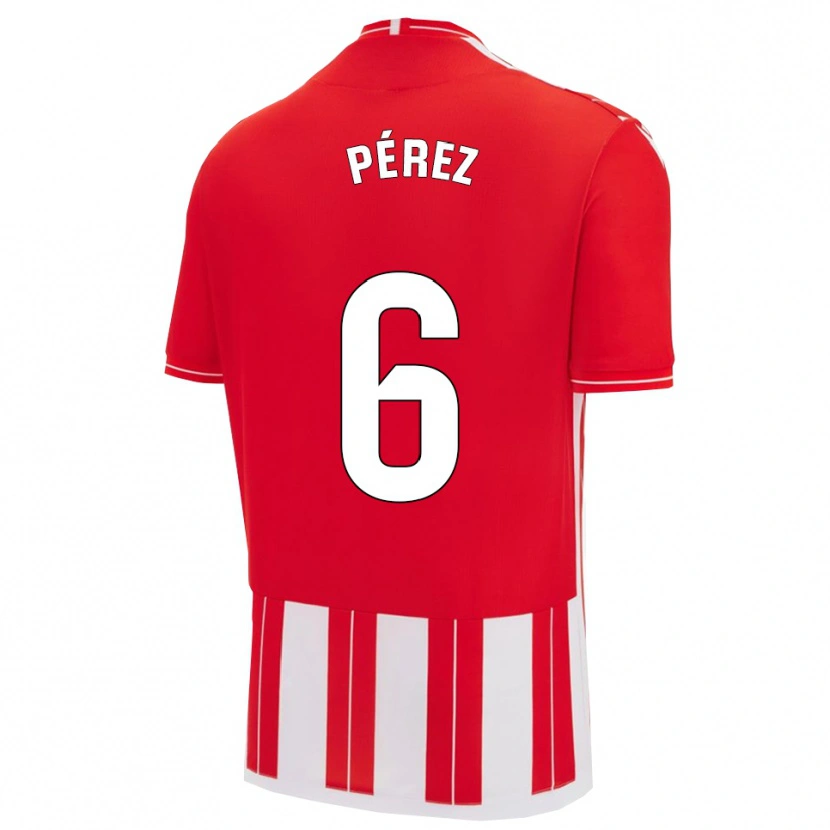 Danxen Kid René Pérez #6 Red White Home Jersey 2025/26 T-Shirt