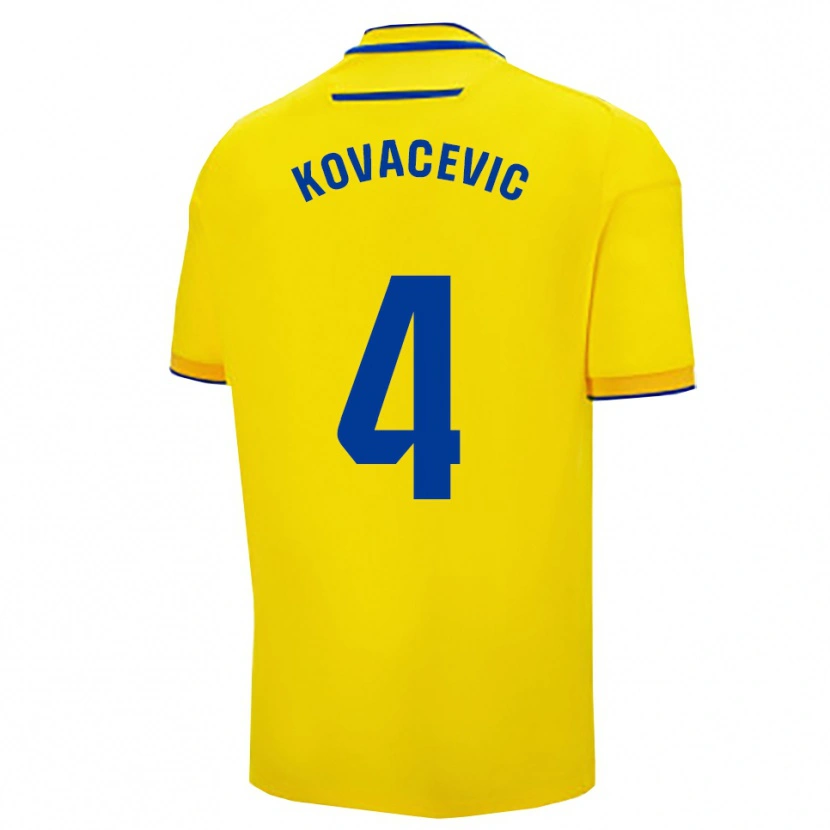 Danxen Kid Bojan Kovacevic #4 Yellow Navy Home Jersey 2025/26 T-Shirt