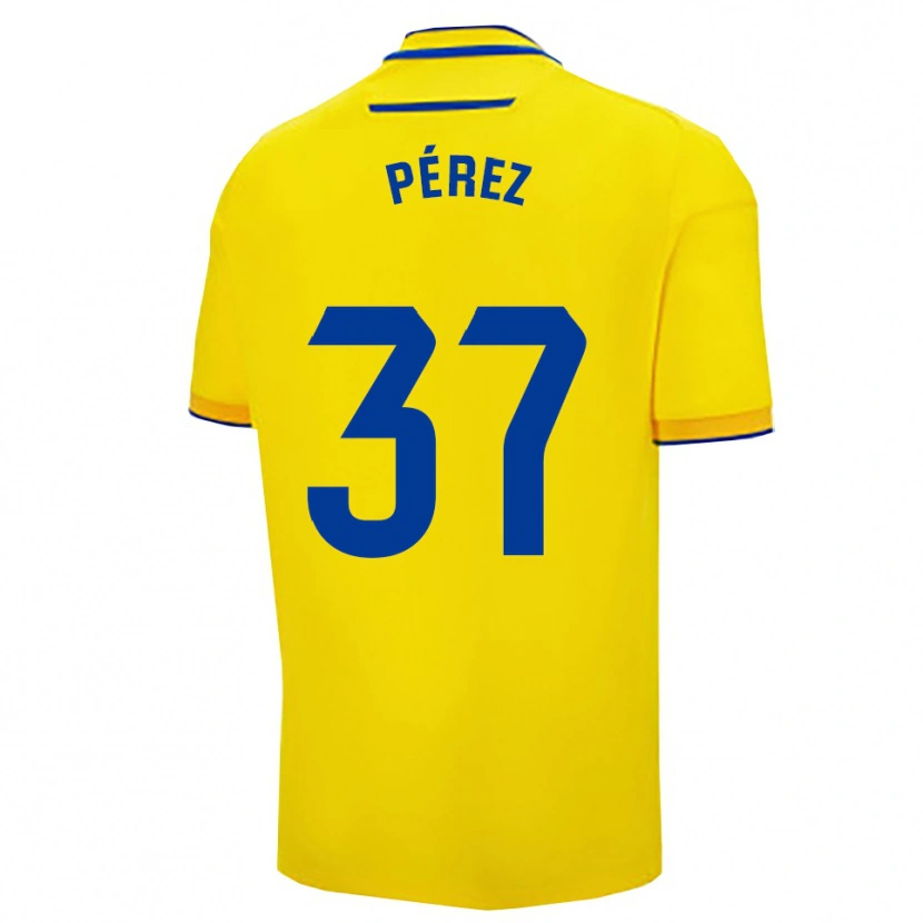 Danxen Kid David Pérez #37 Yellow Navy Home Jersey 2025/26 T-Shirt