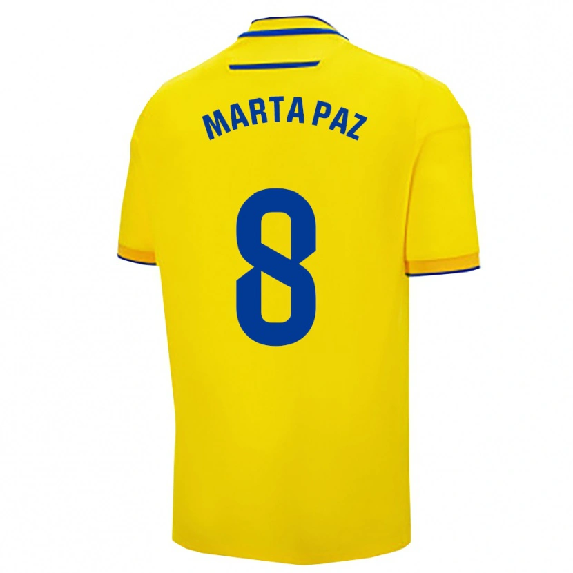 Danxen Kid Marta Milagros Paz Cruz #8 Yellow Navy Home Jersey 2025/26 T-Shirt