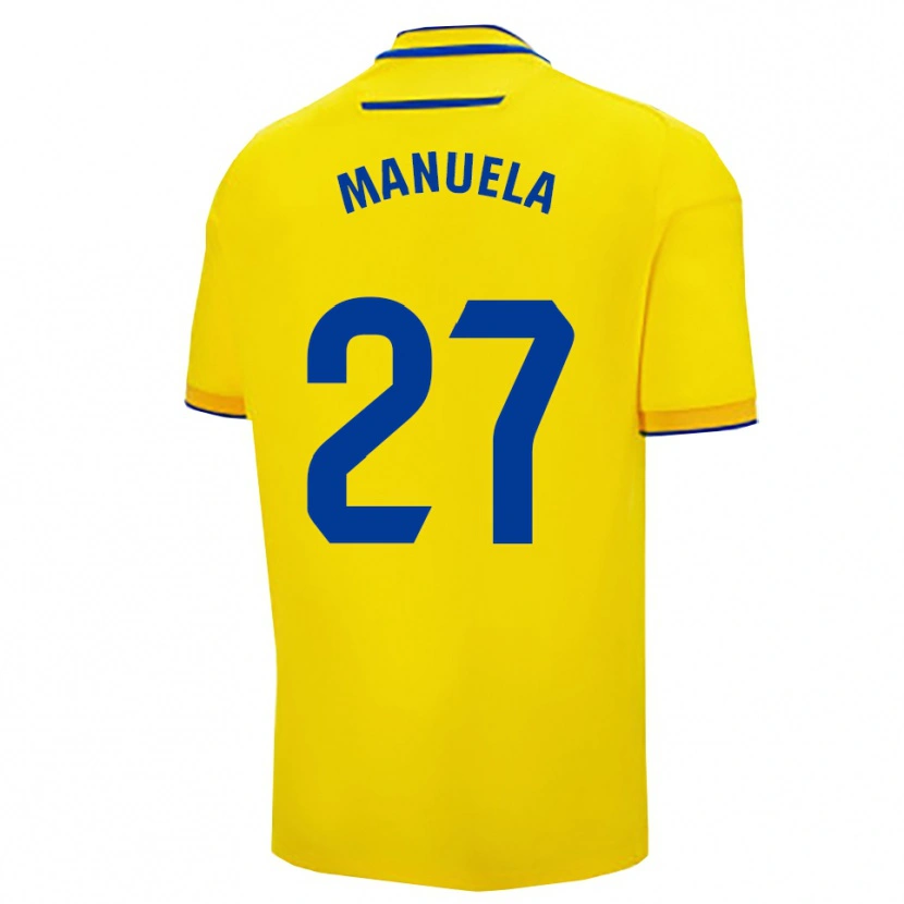 Danxen Kid Manuela Carrasco García #27 Yellow Navy Home Jersey 2025/26 T-Shirt