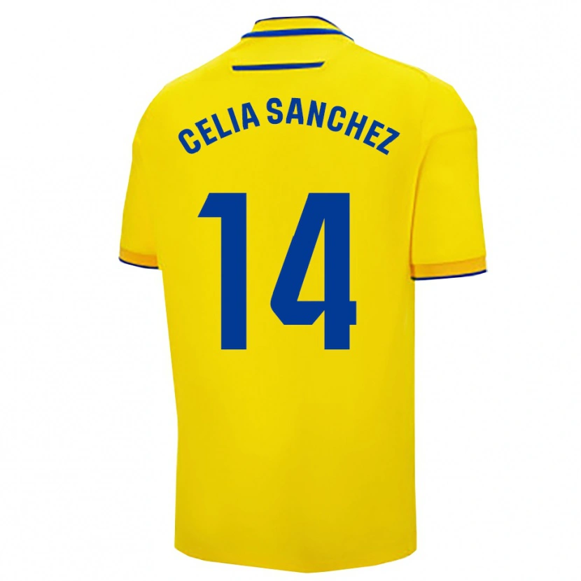 Danxen Kid Celia Sánchez García #14 Yellow Navy Home Jersey 2025/26 T-Shirt