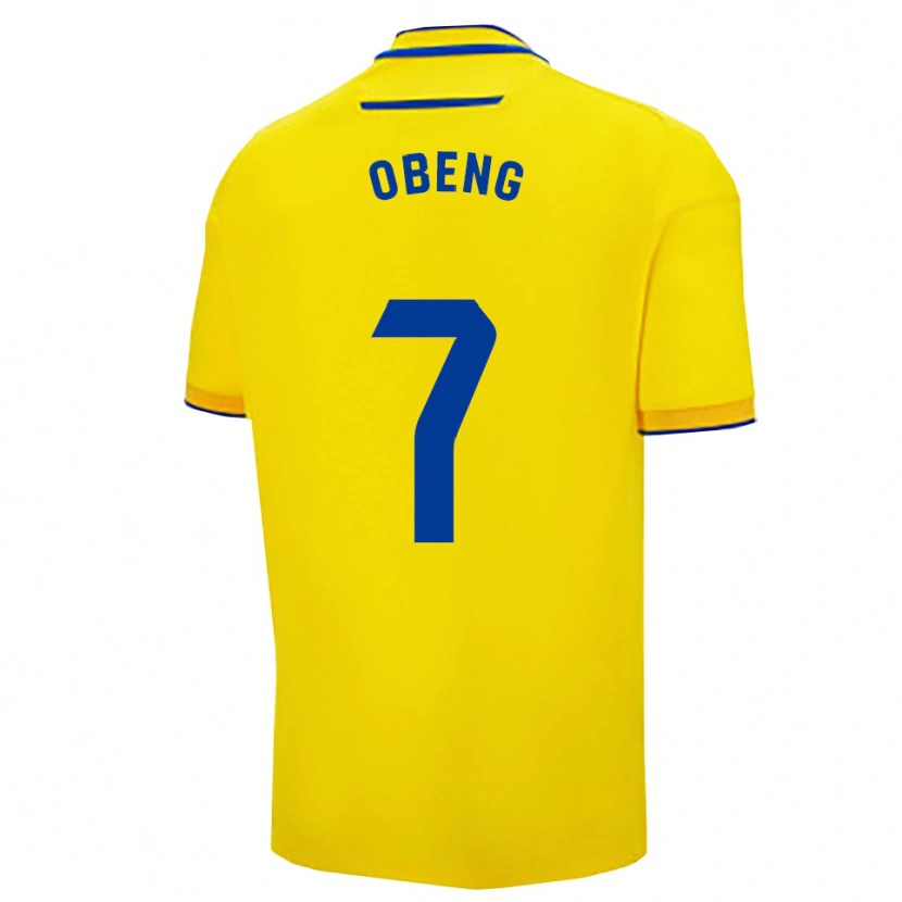 Danxen Kid Isaac Obeng #7 Yellow Navy Home Jersey 2025/26 T-Shirt