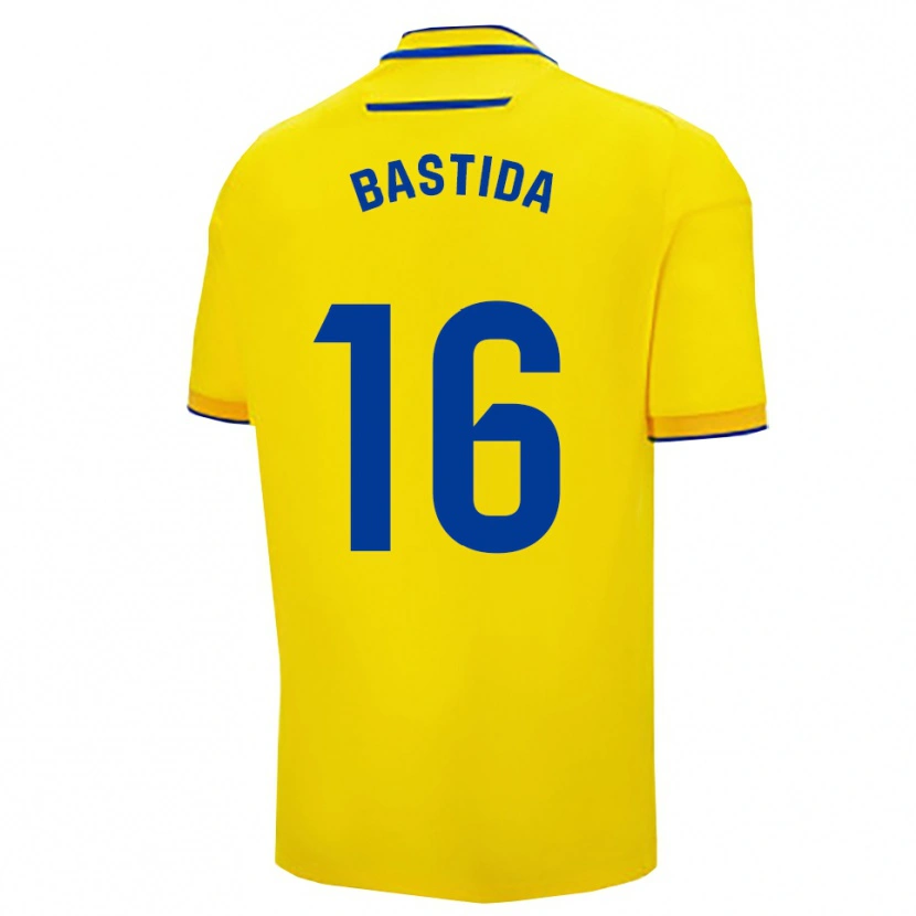 Danxen Kid Álvaro Bastida #16 Yellow Navy Home Jersey 2025/26 T-Shirt