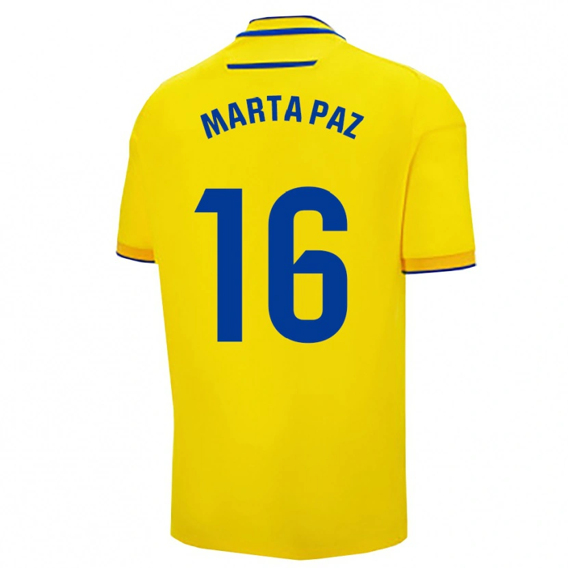 Danxen Kid Marta De Los Milagros Paz Cruz #16 Yellow Navy Home Jersey 2025/26 T-Shirt