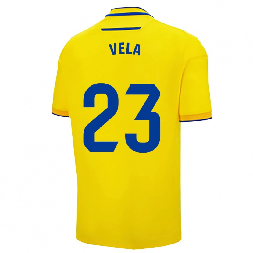 Danxen Kid Mario Vela #23 Yellow Navy Home Jersey 2025/26 T-Shirt