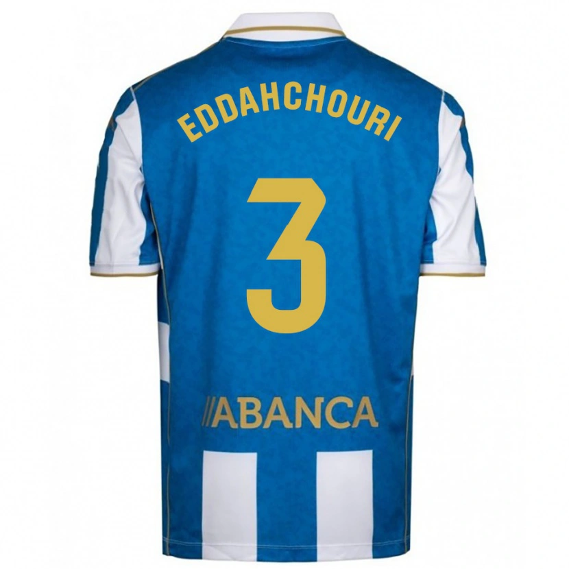 Danxen Kid Zakaria Eddahchouri #3 White Blue Home Jersey 2025/26 T-Shirt