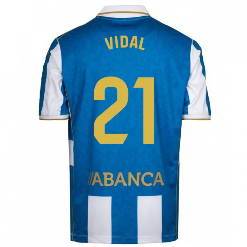 Danxen Kid Iker Vidal #21 White Blue Home Jersey 2025/26 T-Shirt