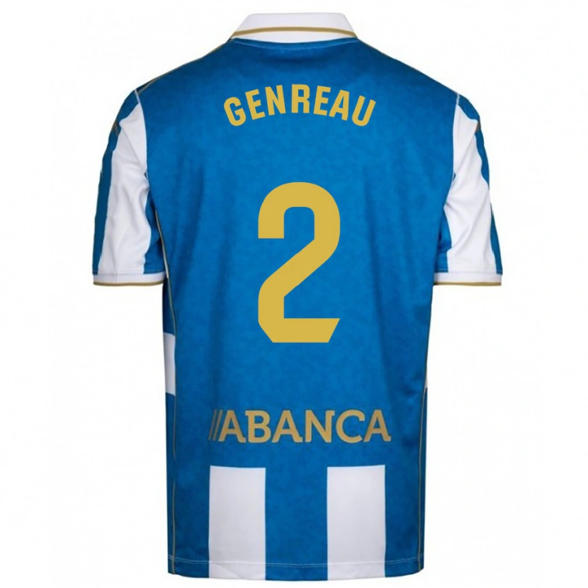 Danxen Kid Denis Genreau #2 White Blue Home Jersey 2025/26 T-Shirt