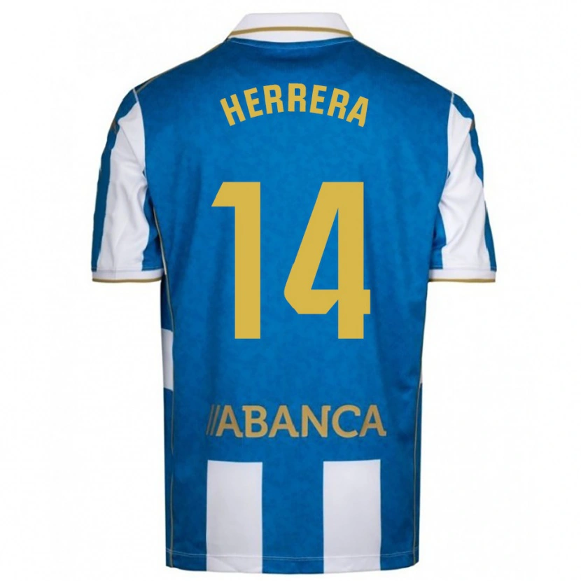 Danxen Kid Cristian Herrera #14 White Blue Home Jersey 2025/26 T-Shirt