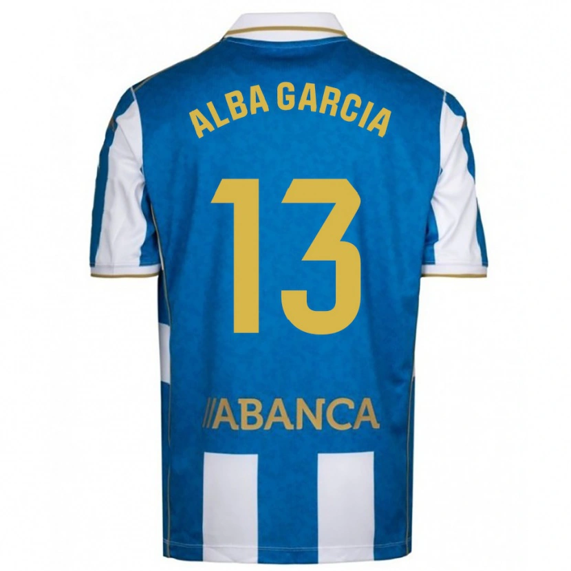 Danxen Kid Lucía Alba García #13 White Blue Home Jersey 2025/26 T-Shirt