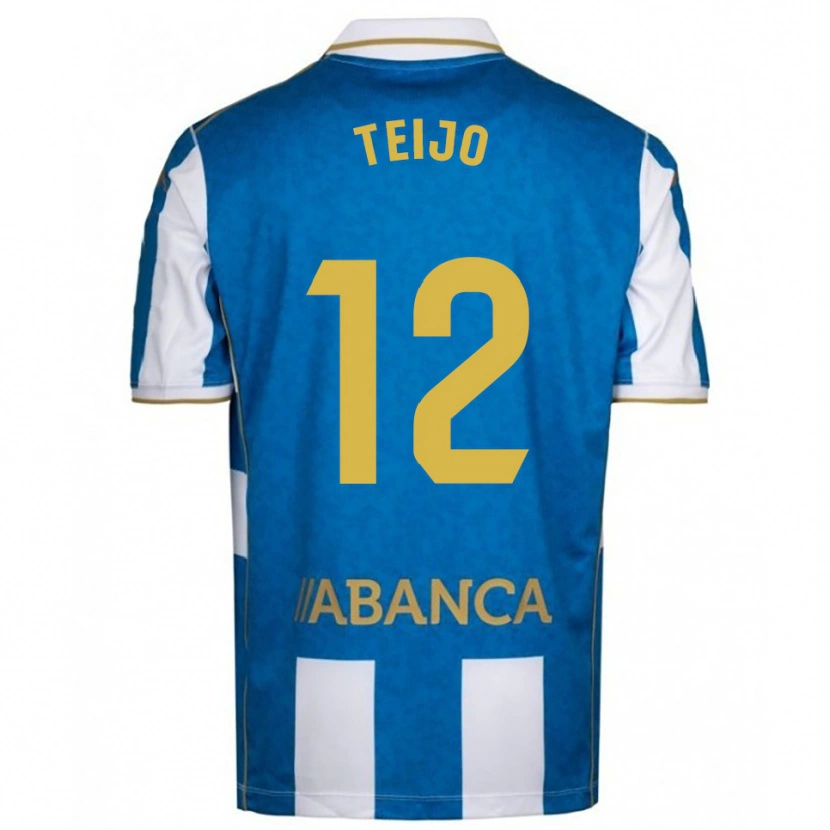 Danxen Kid Quique Teijo #12 White Blue Home Jersey 2025/26 T-Shirt