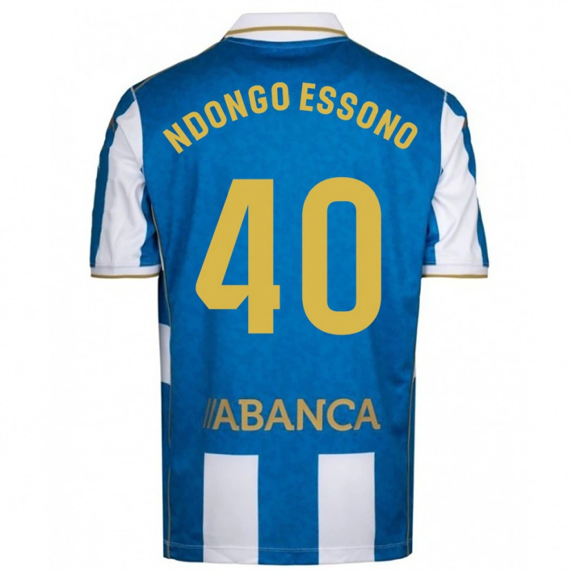 Danxen Kid Rodrigue Essono #40 White Blue Home Jersey 2025/26 T-Shirt