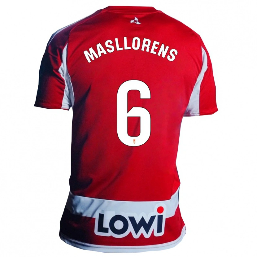 Danxen Kid José Masllorens #6 Red White Home Jersey 2025/26 T-Shirt