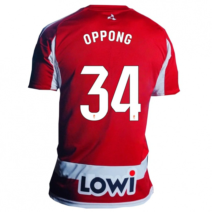 Danxen Kid Oscar Naasei Oppong #34 Red White Home Jersey 2025/26 T-Shirt