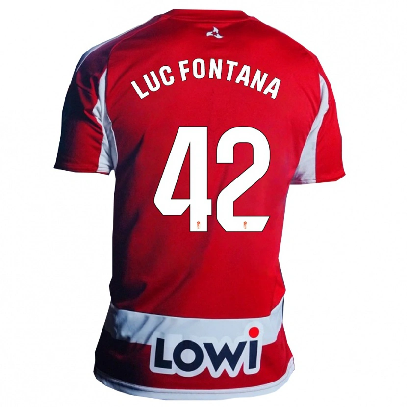 Danxen Kid Jean Luc Fontana #42 Red White Home Jersey 2025/26 T-Shirt